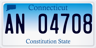 CT license plate AN04708