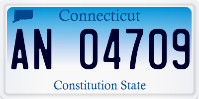 CT license plate AN04709