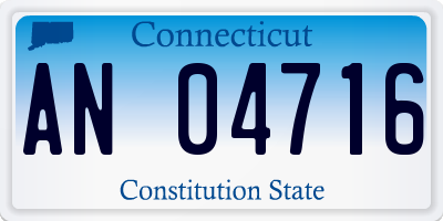 CT license plate AN04716