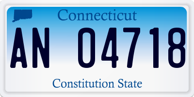 CT license plate AN04718
