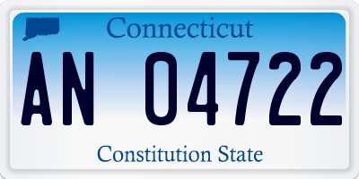 CT license plate AN04722