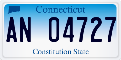CT license plate AN04727