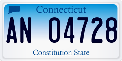 CT license plate AN04728