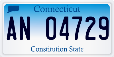 CT license plate AN04729