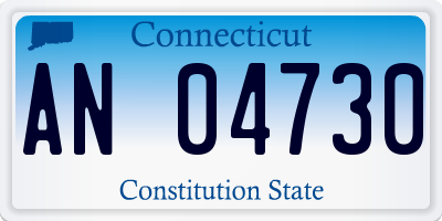 CT license plate AN04730