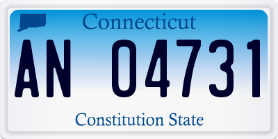 CT license plate AN04731