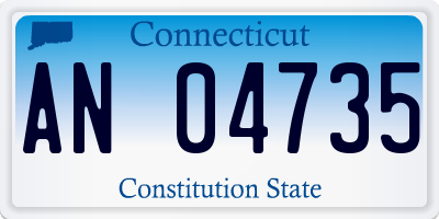 CT license plate AN04735
