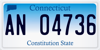 CT license plate AN04736