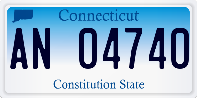 CT license plate AN04740
