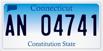 CT license plate AN04741