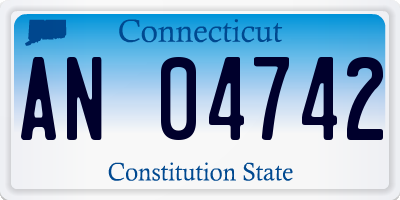 CT license plate AN04742