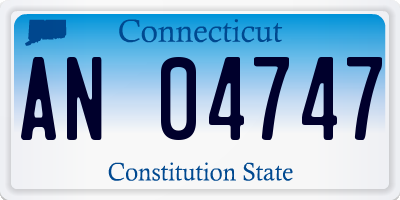 CT license plate AN04747