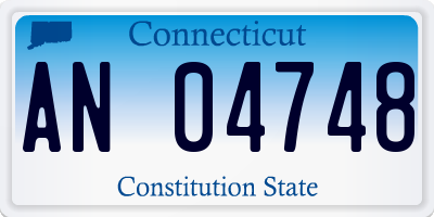 CT license plate AN04748