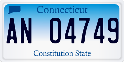 CT license plate AN04749