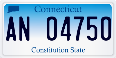 CT license plate AN04750