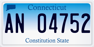 CT license plate AN04752