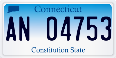 CT license plate AN04753