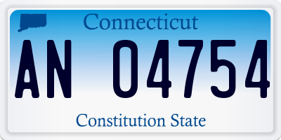 CT license plate AN04754