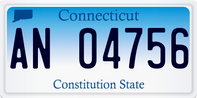 CT license plate AN04756