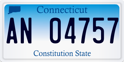 CT license plate AN04757