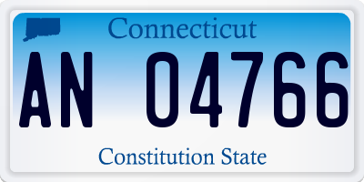 CT license plate AN04766