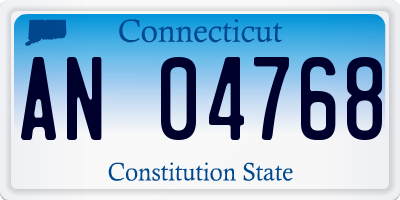 CT license plate AN04768