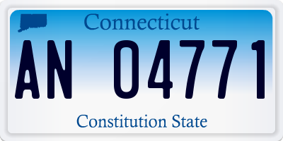 CT license plate AN04771