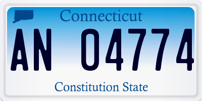 CT license plate AN04774