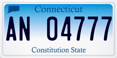 CT license plate AN04777