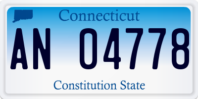 CT license plate AN04778
