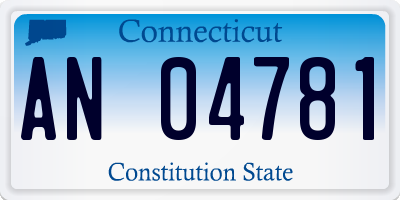 CT license plate AN04781