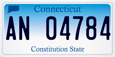 CT license plate AN04784