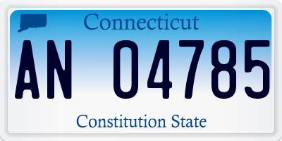 CT license plate AN04785