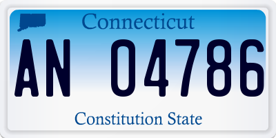 CT license plate AN04786