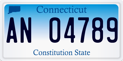 CT license plate AN04789