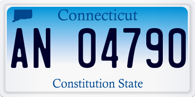 CT license plate AN04790