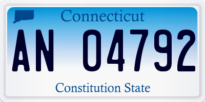 CT license plate AN04792