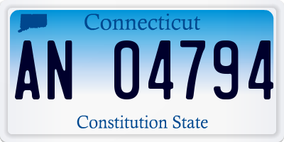CT license plate AN04794