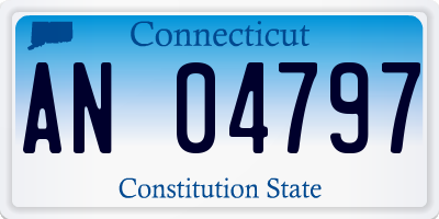 CT license plate AN04797