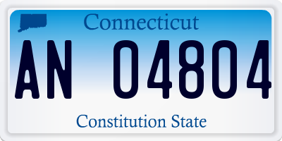 CT license plate AN04804