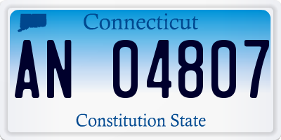 CT license plate AN04807
