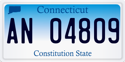 CT license plate AN04809