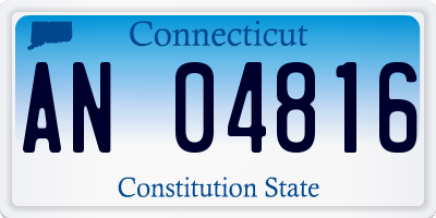 CT license plate AN04816