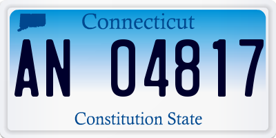 CT license plate AN04817