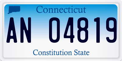 CT license plate AN04819