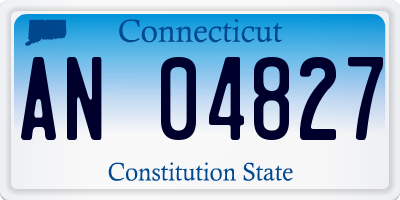 CT license plate AN04827