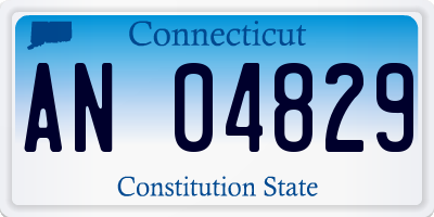 CT license plate AN04829