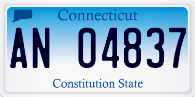 CT license plate AN04837