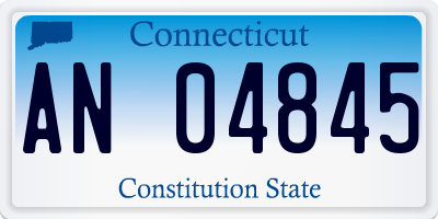 CT license plate AN04845