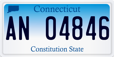 CT license plate AN04846